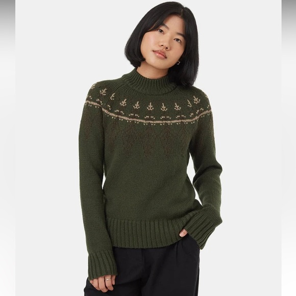 Tentree Women’s Deep Green Knitted Sweater - Picture 1 of 15